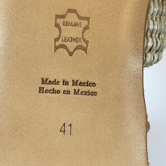 Jenni Kayne Raffia Mules Flats Straw Size 41 / US 11 - Picture 5 of 8